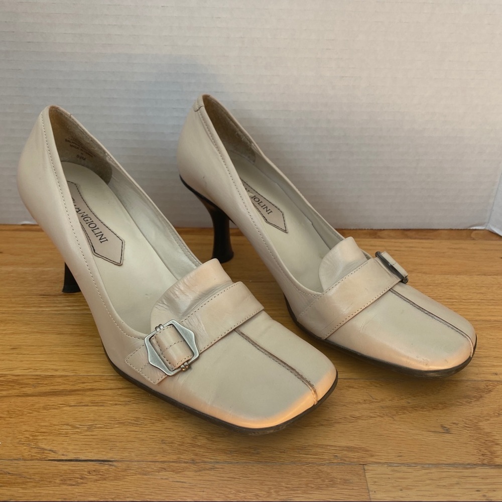 Enzo Angiolini || EA Flexo; Toe Buckle; Leather Kitten Heels; Size 6 1/2M